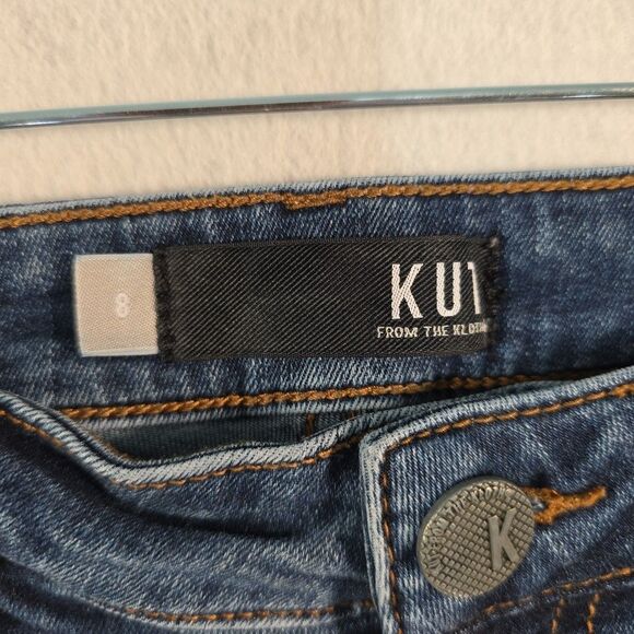 KUT From The Kloth Diana Skinny Jeans Women's Size 8 Blue Stretch - Picture 5 of 9